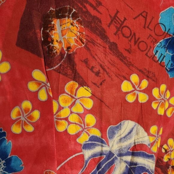 Vintage Y2K JAMS‎ WORLD Marilyn Red Aloha Dress Sleeveless Short XS - Picture 5 of 9